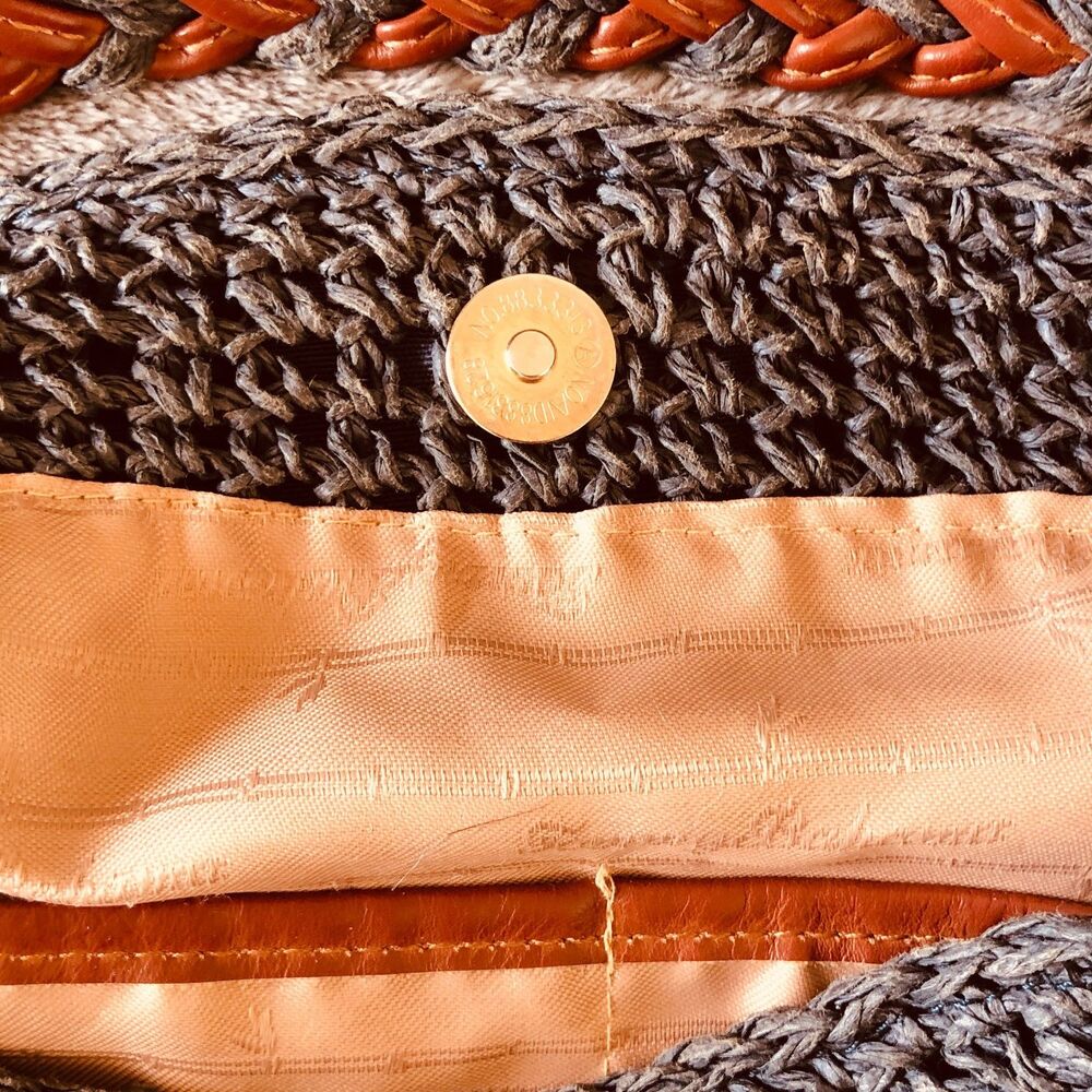 Tommy Bahama Nay Blue Crochet Bahama Mama Hobo Bag 17" - Picture 7 of 12